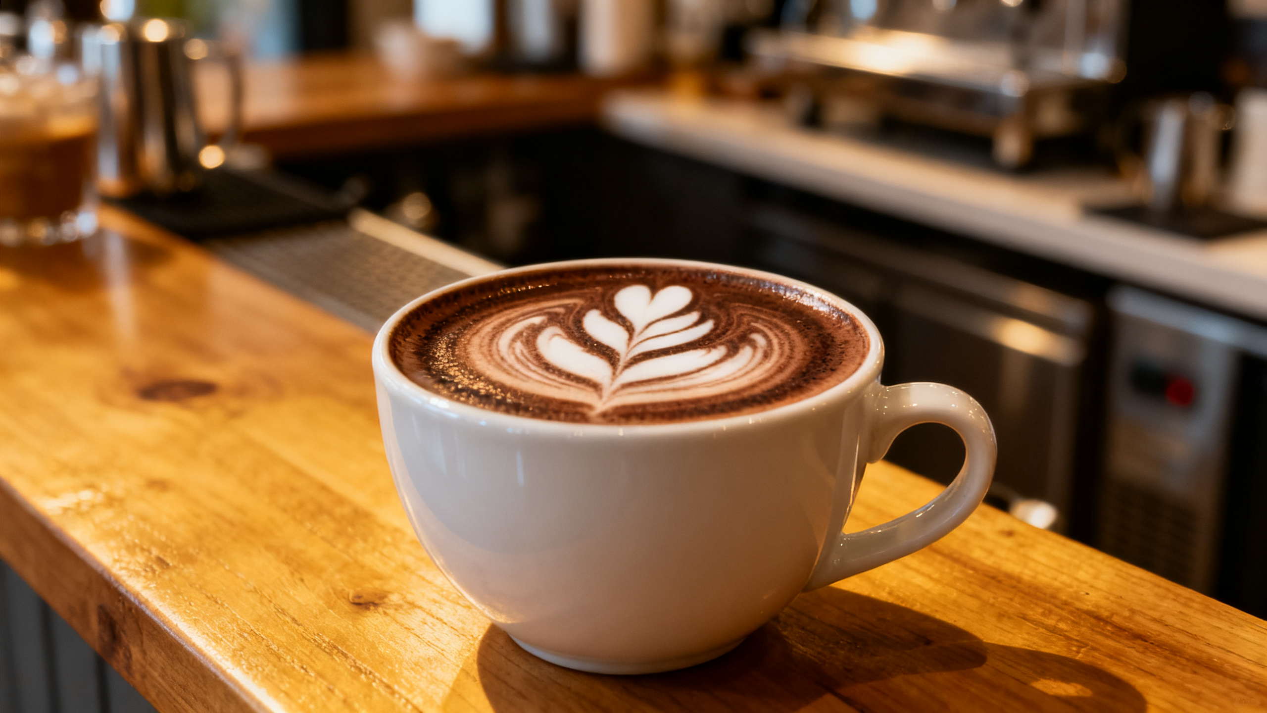 Latte art at Mika's